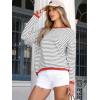 image:imageANRABESS Womens Striped Sweaters Long Sleeve Top Crewneck Color Block Casual Loose Knitted Pullover Shirts 2025 Fall OutfitsGrey White Orange