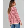 image:imageANRABESS Womens Striped Sweaters Long Sleeve Top Crewneck Color Block Casual Loose Knitted Pullover Shirts 2025 Fall OutfitsRed White Apricot