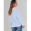 image:imageANRABESS Womens Striped Sweaters Long Sleeve Top Crewneck Color Block Casual Loose Knitted Pullover Shirts 2025 Fall OutfitsWhite Blue