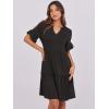 image:imageANRABESS Womens Summer Casual Dress VNeck Ruffle Sleeve Tiered Mini Dress Soft Comfy Fabric with Pockets for AllDay WearBlack