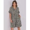 image:imageANRABESS Womens Summer Casual Dress VNeck Ruffle Sleeve Tiered Mini Dress Soft Comfy Fabric with Pockets for AllDay WearBlack White Floral