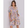 image:imageANRABESS Womens Summer Casual Dress VNeck Ruffle Sleeve Tiered Mini Dress Soft Comfy Fabric with Pockets for AllDay WearCrayon Multicolored Floral