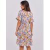 image:imageANRABESS Womens Summer Casual Dress VNeck Ruffle Sleeve Tiered Mini Dress Soft Comfy Fabric with Pockets for AllDay WearCrayon Multicolored Floral