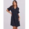 image:imageANRABESS Womens Summer Casual Dress VNeck Ruffle Sleeve Tiered Mini Dress Soft Comfy Fabric with Pockets for AllDay WearDeep Navy Blue