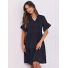 image:imageANRABESS Womens Summer Casual Dress VNeck Ruffle Sleeve Tiered Mini Dress Soft Comfy Fabric with Pockets for AllDay WearDeep Navy Blue