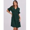 image:imageANRABESS Womens Summer Casual Dress VNeck Ruffle Sleeve Tiered Mini Dress Soft Comfy Fabric with Pockets for AllDay WearForest Green