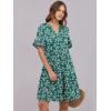 image:imageANRABESS Womens Summer Casual Dress VNeck Ruffle Sleeve Tiered Mini Dress Soft Comfy Fabric with Pockets for AllDay WearGreen Blue Floral