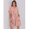 image:imageANRABESS Womens Summer Casual Dress VNeck Ruffle Sleeve Tiered Mini Dress Soft Comfy Fabric with Pockets for AllDay WearGrey Pink Floral