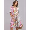 image:imageANRABESS Womens Summer Casual Dress VNeck Ruffle Sleeve Tiered Mini Dress Soft Comfy Fabric with Pockets for AllDay WearMulticolour Floral