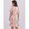 image:imageANRABESS Womens Summer Casual Dress VNeck Ruffle Sleeve Tiered Mini Dress Soft Comfy Fabric with Pockets for AllDay WearMulticolour Floral