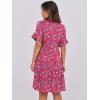image:imageANRABESS Womens Summer Casual Dress VNeck Ruffle Sleeve Tiered Mini Dress Soft Comfy Fabric with Pockets for AllDay WearRed Floral