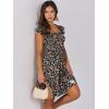 image:imageANRABESS Womens Summer Casual Sleeveless Square Neck Dress 2026 Smocked Ruffle Backless Boho Beach Cute Teen Short SundressFloral Colorful Black