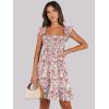 image:imageANRABESS Womens Summer Casual Sleeveless Square Neck Dress 2026 Smocked Ruffle Backless Boho Beach Cute Teen Short SundressPrint Floral