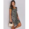 image:imageANRABESS Womens Summer Casual Sleeveless Square Neck Dress 2026 Smocked Ruffle Backless Boho Beach Cute Teen Short SundressPrint Floral Black