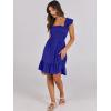 image:imageANRABESS Womens Summer Casual Sleeveless Square Neck Dress 2026 Smocked Ruffle Backless Boho Beach Cute Teen Short SundressRoyal Blue