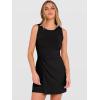 image:imageANRABESS Womens Summer Dresses 2026 Bodycon Sleeveless Romper Skort Twist Waist Night Out Vacation Mini Dress Built in ShortsBlack