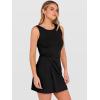 image:imageANRABESS Womens Summer Dresses 2026 Bodycon Sleeveless Romper Skort Twist Waist Night Out Vacation Mini Dress Built in ShortsBlack
