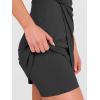 image:imageANRABESS Womens Summer Dresses 2026 Bodycon Sleeveless Romper Skort Twist Waist Night Out Vacation Mini Dress Built in ShortsDeep Gray