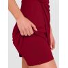image:imageANRABESS Womens Summer Dresses 2026 Bodycon Sleeveless Romper Skort Twist Waist Night Out Vacation Mini Dress Built in ShortsDeep Red