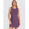 image:imageANRABESS Womens Summer Dresses 2026 Bodycon Sleeveless Romper Skort Twist Waist Night Out Vacation Mini Dress Built in ShortsPurple