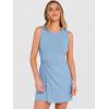 image:imageANRABESS Womens Summer Dresses 2026 Bodycon Sleeveless Romper Skort Twist Waist Night Out Vacation Mini Dress Built in ShortsSky Blue