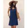 image:imageANRABESS Womens Summer Dresses Sleeveless Beach Cover Ups Swimsuit Casual Sundress 2026 Boho Cruise Vacation Tank Short DressNavy Blue