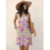image:imageANRABESS Womens Summer Dresses Sleeveless Beach Cover Ups Swimsuit Casual Sundress 2026 Boho Cruise Vacation Tank Short DressOrange Pink Floral