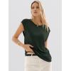 image:imageANRABESS Womens Sweater Vest 2026 Summer Crew Neck Cap Sleeve Tank Tops Business Casual Lightweight Pullover Sweaters ShirtsArmy Green