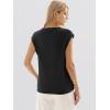 image:imageANRABESS Womens Sweater Vest 2026 Summer Crew Neck Cap Sleeve Tank Tops Business Casual Lightweight Pullover Sweaters ShirtsBlack