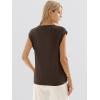 image:imageANRABESS Womens Sweater Vest 2026 Summer Crew Neck Cap Sleeve Tank Tops Business Casual Lightweight Pullover Sweaters ShirtsCoffee