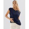 image:imageANRABESS Womens Sweater Vest 2026 Summer Crew Neck Cap Sleeve Tank Tops Business Casual Lightweight Pullover Sweaters ShirtsNavy Blue