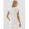 image:imageANRABESS Womens Sweater Vest 2026 Summer Crew Neck Cap Sleeve Tank Tops Business Casual Lightweight Pullover Sweaters ShirtsWhite