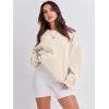 image:imageANRABESS Womens Sweatshirts Crewneck Fleece Oversized Pullover Sweater Spring Winter Cute Tops Teen Girls Preppy Clothes 2026Apricot