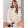 image:imageANRABESS Womens Sweatshirts Crewneck Fleece Oversized Pullover Sweater Spring Winter Cute Tops Teen Girls Preppy Clothes 2026Apricot