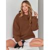 image:imageANRABESS Womens Sweatshirts Crewneck Fleece Oversized Pullover Sweater Spring Winter Cute Tops Teen Girls Preppy Clothes 2026Coffee