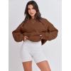 image:imageANRABESS Womens Sweatshirts Crewneck Fleece Oversized Pullover Sweater Spring Winter Cute Tops Teen Girls Preppy Clothes 2026Coffee