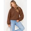 image:imageANRABESS Womens Sweatshirts Crewneck Fleece Oversized Pullover Sweater Spring Winter Cute Tops Teen Girls Preppy Clothes 2026Coffee