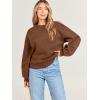 image:imageANRABESS Womens Sweatshirts Crewneck Fleece Oversized Pullover Sweater Spring Winter Cute Tops Teen Girls Preppy Clothes 2026Coffee