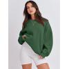 image:imageANRABESS Womens Sweatshirts Crewneck Fleece Oversized Pullover Sweater Spring Winter Cute Tops Teen Girls Preppy Clothes 2026Dark Green
