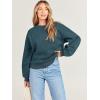 image:imageANRABESS Womens Sweatshirts Crewneck Fleece Oversized Pullover Sweater Spring Winter Cute Tops Teen Girls Preppy Clothes 2026Deep Blue
