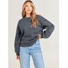 image:imageANRABESS Womens Sweatshirts Crewneck Fleece Oversized Pullover Sweater Spring Winter Cute Tops Teen Girls Preppy Clothes 2026Deep Gray