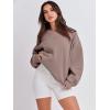 image:imageANRABESS Womens Sweatshirts Crewneck Fleece Oversized Pullover Sweater Spring Winter Cute Tops Teen Girls Preppy Clothes 2026Gray Khaki