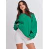 image:imageANRABESS Womens Sweatshirts Crewneck Fleece Oversized Pullover Sweater Spring Winter Cute Tops Teen Girls Preppy Clothes 2026Green