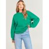 image:imageANRABESS Womens Sweatshirts Crewneck Fleece Oversized Pullover Sweater Spring Winter Cute Tops Teen Girls Preppy Clothes 2026Green