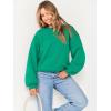image:imageANRABESS Womens Sweatshirts Crewneck Fleece Oversized Pullover Sweater Spring Winter Cute Tops Teen Girls Preppy Clothes 2026Green