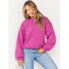 image:imageANRABESS Womens Sweatshirts Crewneck Fleece Oversized Pullover Sweater Spring Winter Cute Tops Teen Girls Preppy Clothes 2026Hot Pink