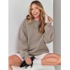 image:imageANRABESS Womens Sweatshirts Crewneck Fleece Oversized Pullover Sweater Spring Winter Cute Tops Teen Girls Preppy Clothes 2026Khaki Brown