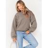 image:imageANRABESS Womens Sweatshirts Crewneck Fleece Oversized Pullover Sweater Spring Winter Cute Tops Teen Girls Preppy Clothes 2026Khaki Brown