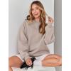 image:imageANRABESS Womens Sweatshirts Crewneck Fleece Oversized Pullover Sweater Spring Winter Cute Tops Teen Girls Preppy Clothes 2026Light Khaki