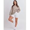 image:imageANRABESS Womens Sweatshirts Crewneck Fleece Oversized Pullover Sweater Spring Winter Cute Tops Teen Girls Preppy Clothes 2026Light Khaki